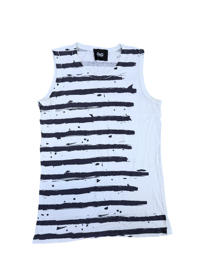 Dolce&Gabbana stripe print sleeveless top men’s xs