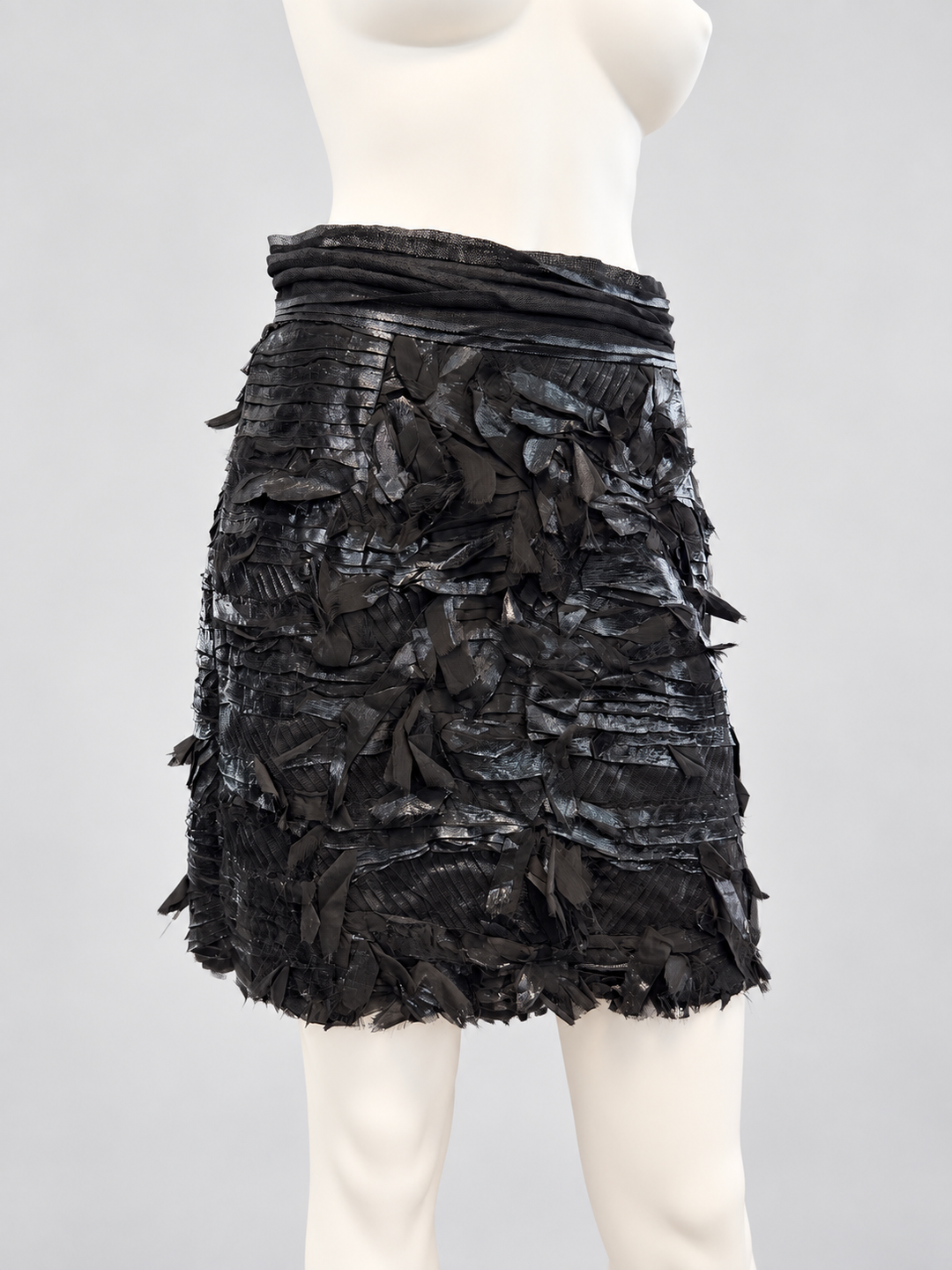 Elisabetta Franchi Celyn b. textured black skirt