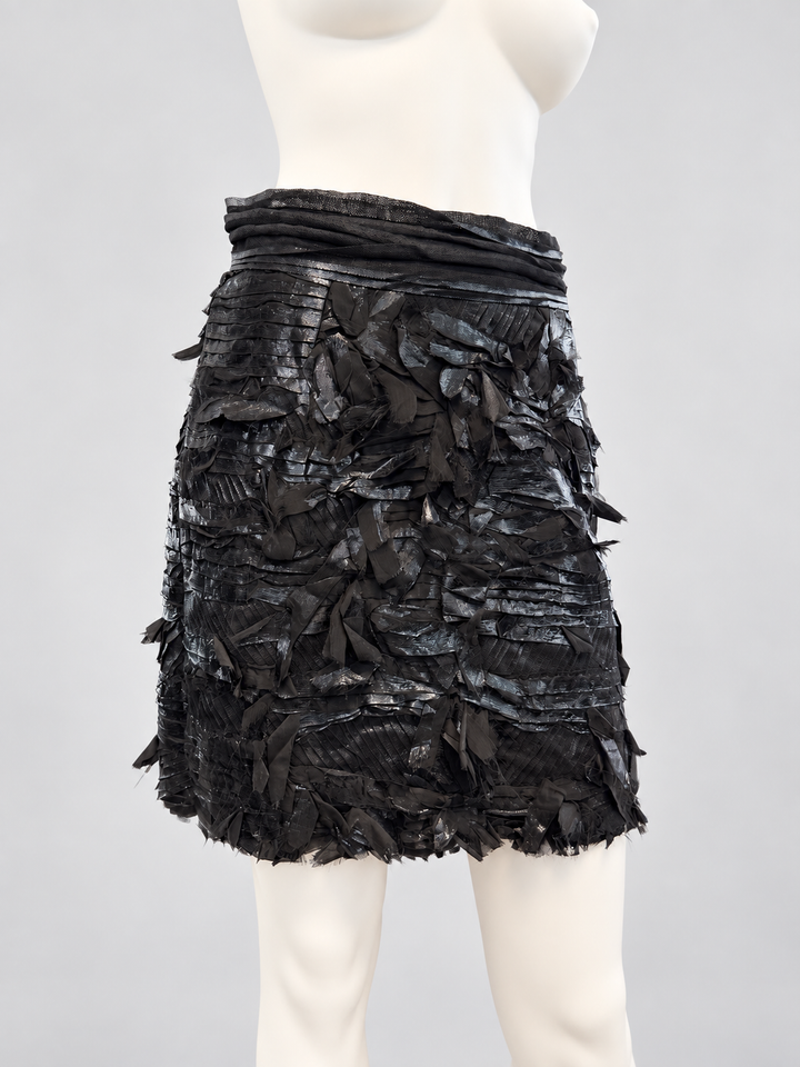 Elisabetta Franchi Celyn b. textured black skirt
