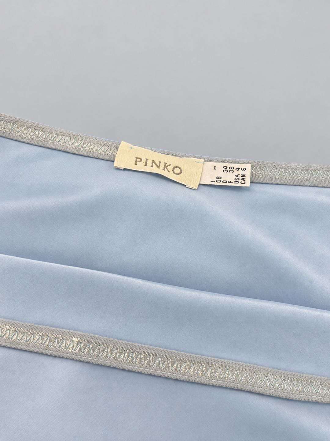 Pinko blue satin midi skirt