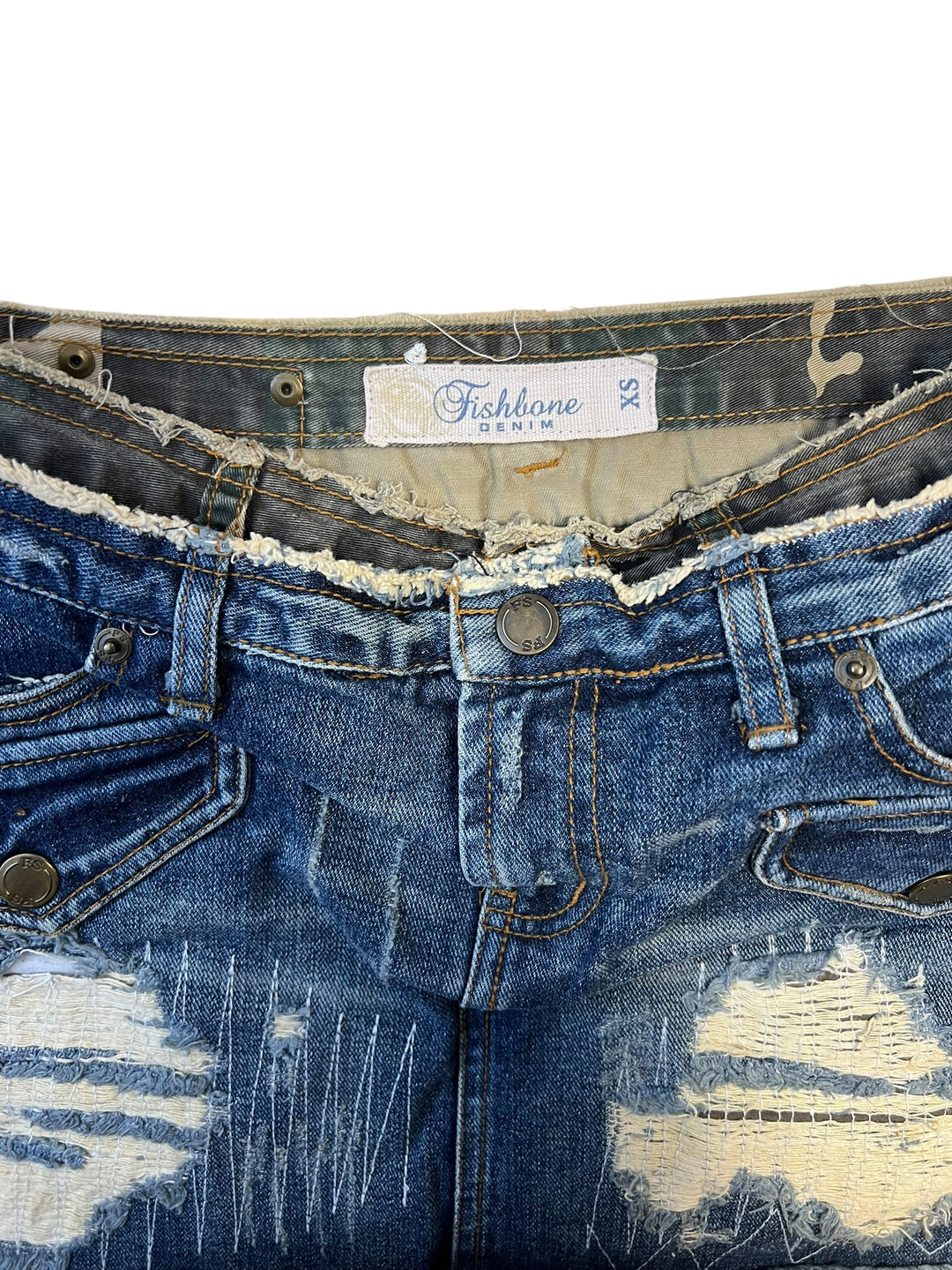 Fishbone 2000’s denim mini skirt extra small