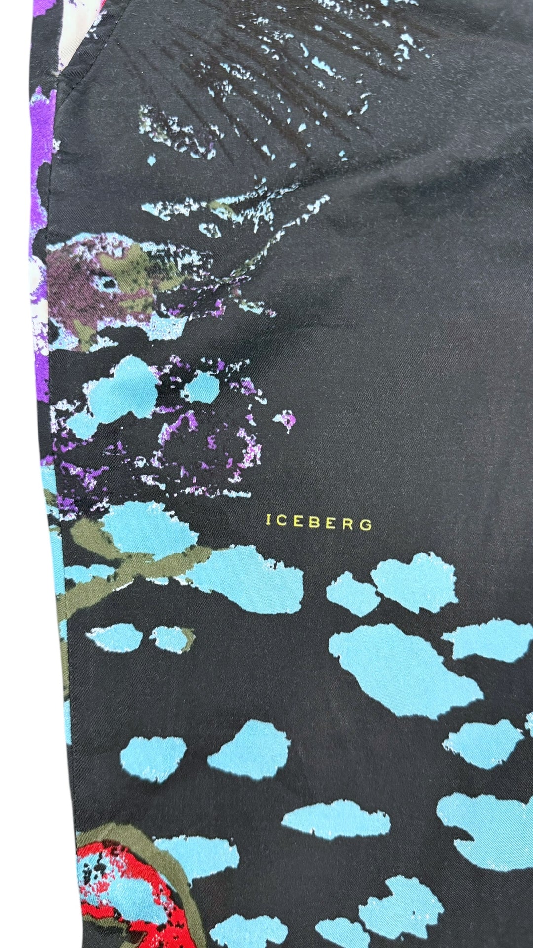 Iceberg tropical print straight leg trousers