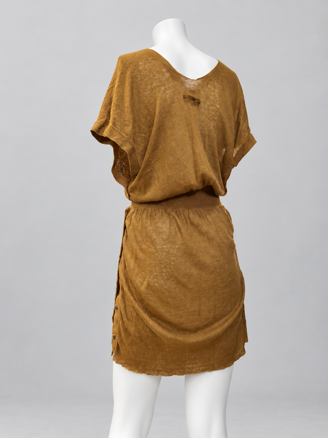 Jean Paul Gaultier vintage linen button detail dress