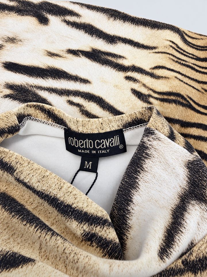 Roberto Cavalli tiger print short-sleeve top