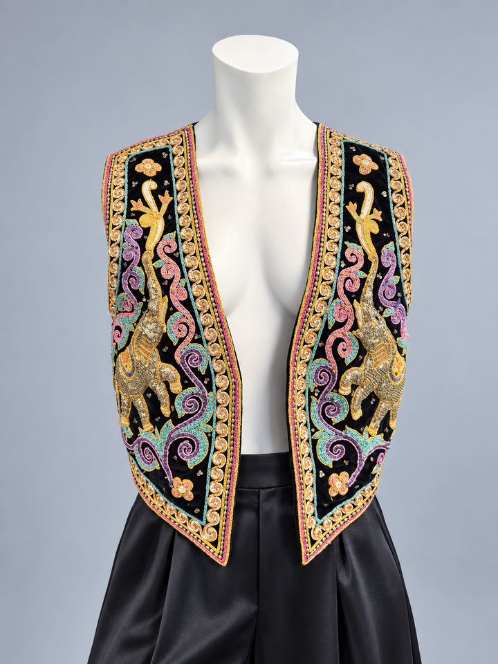 Vintage 80’s Embroidered Kelaga Vest