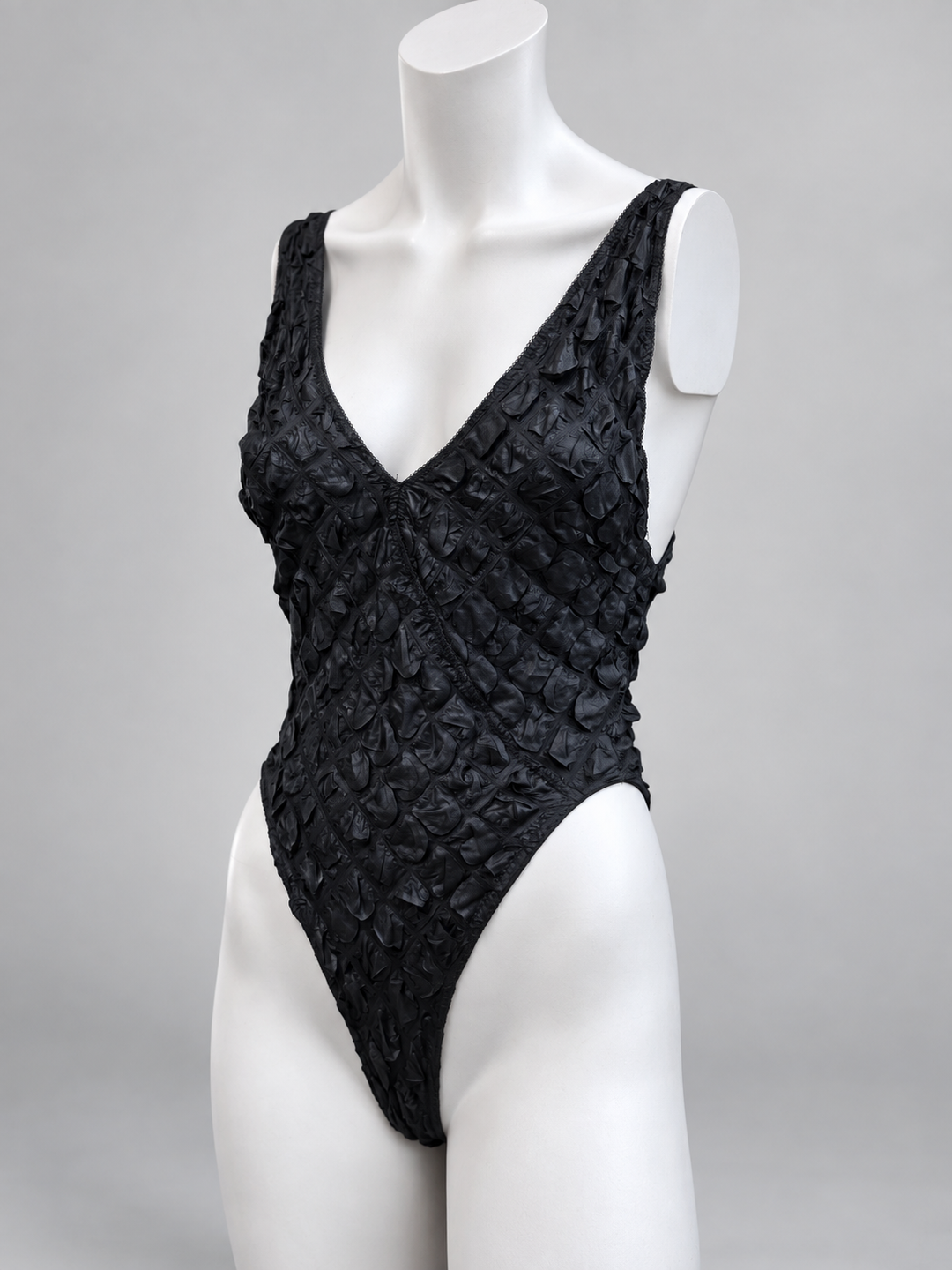 Gianni Versace Intimo textured black bodysuit