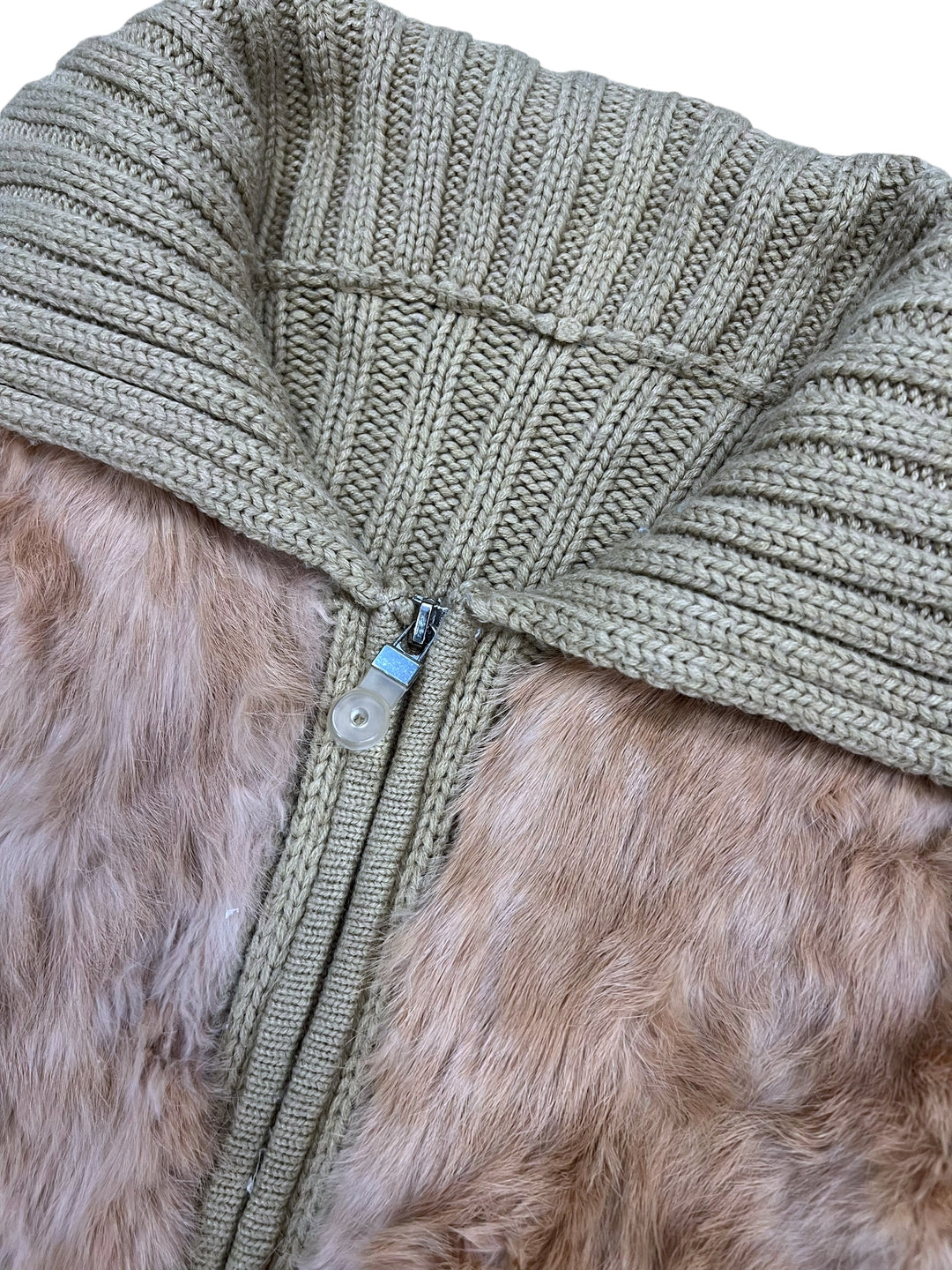 2000s Ribbed Knit Zip-Up Cardigan Medium