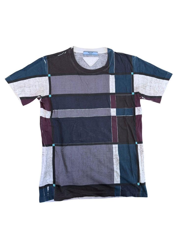 Prada Milano geometric print t-shirt small