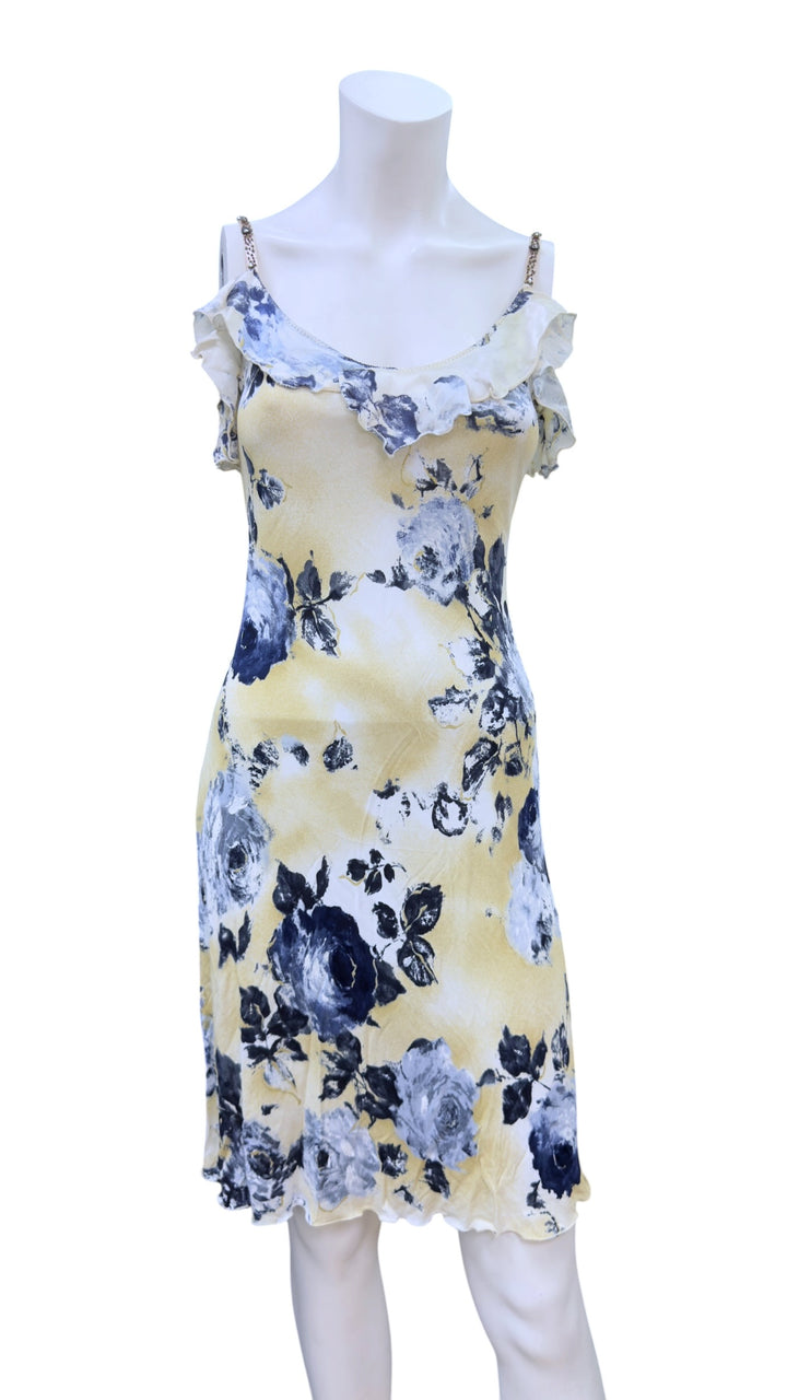 Roberta Scarpa vintahefloral silk blend slip dress
