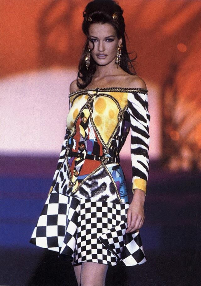 Rare Versace Jeans Couture checkerboard halter set