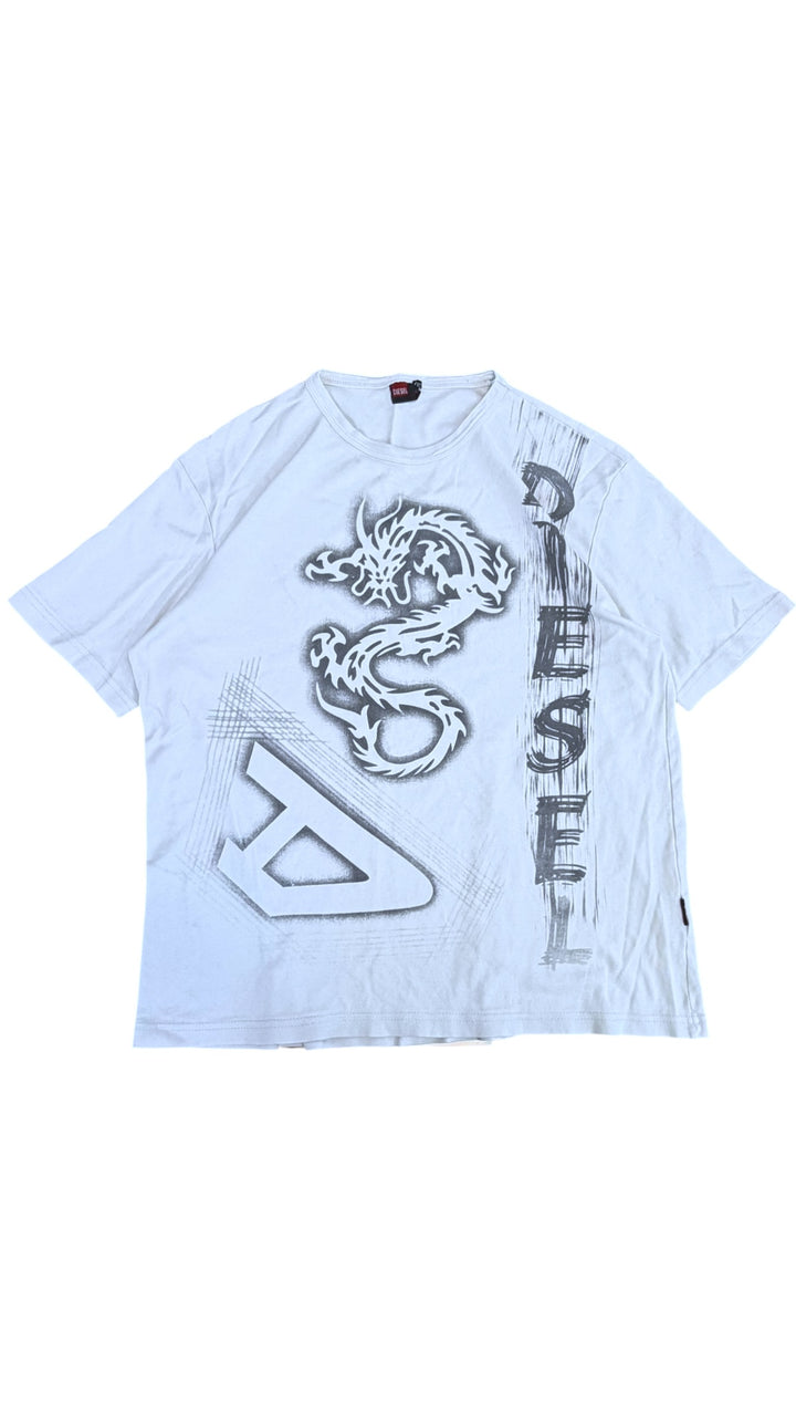 Diesel Graphic Dragon Logo T-Shirt
