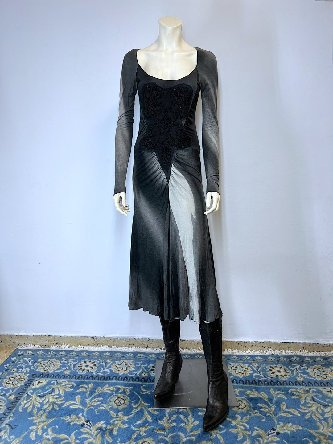 Roberto Cavalli vintage fit and flare beaded dress small(36) Roberto Cavalli vintage fit and flare beaded dress small(36)