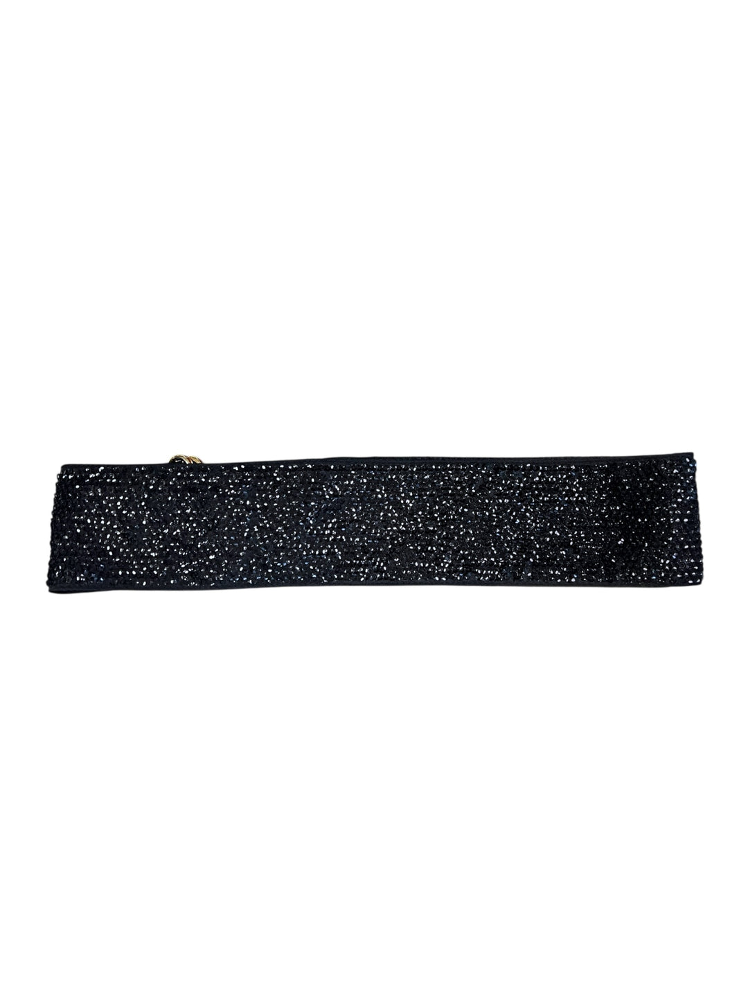 Pinko Black Satin Embellished Waist Belt