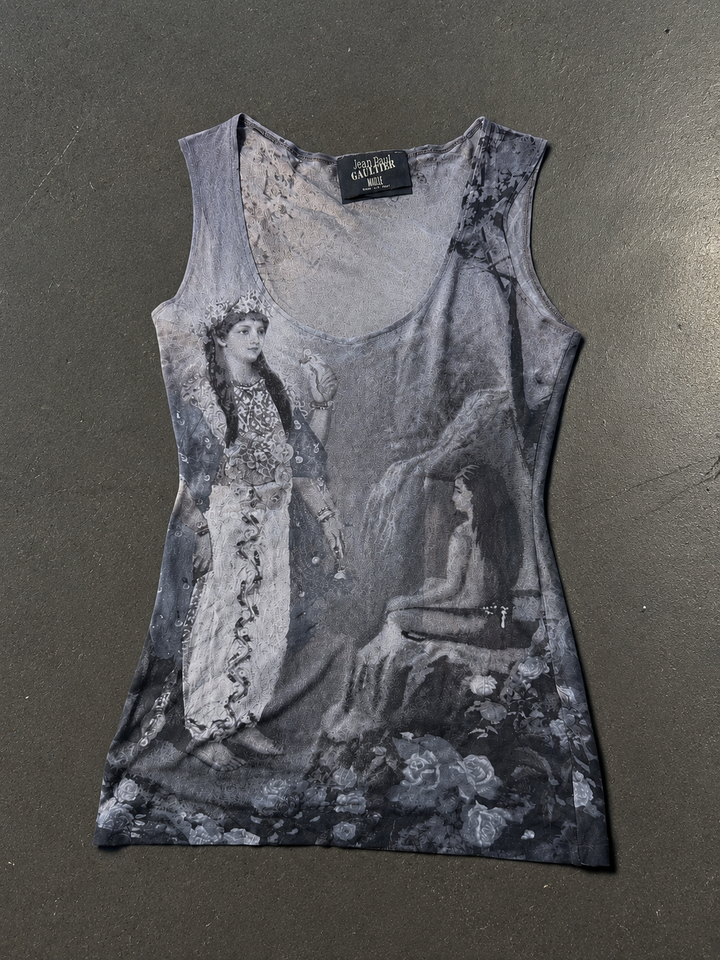 Jean Paul Gaultier Hindu Goddess sheer mesh top