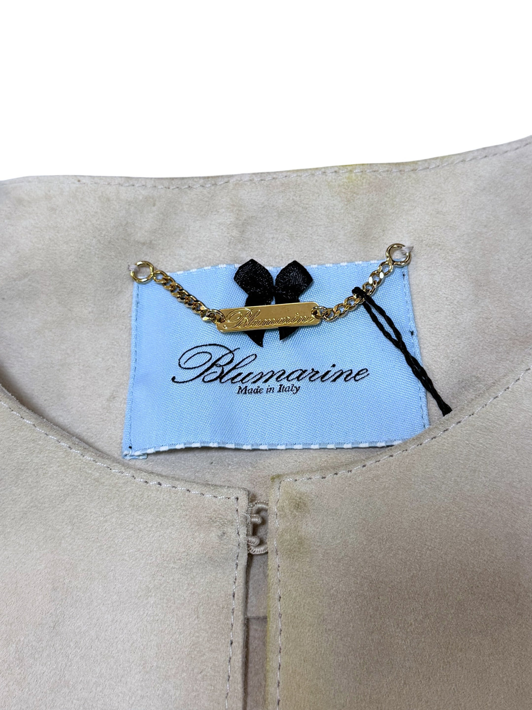 Blumarine suede leather jacket beige IT 40