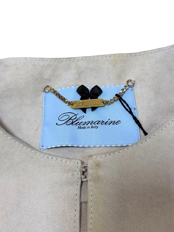 Blumarine suede leather jacket beige IT 40
