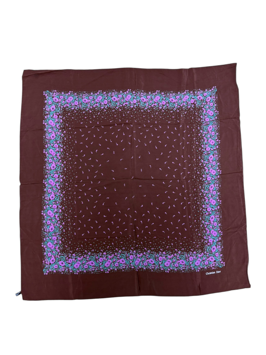 Christian Dior 1970s Silk Scarf