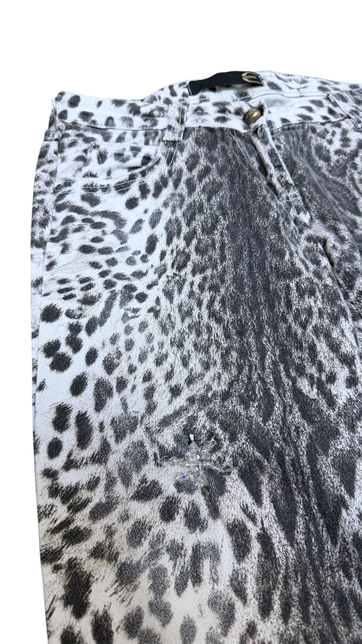 Just Cavalli low waist leopard print straight jeans