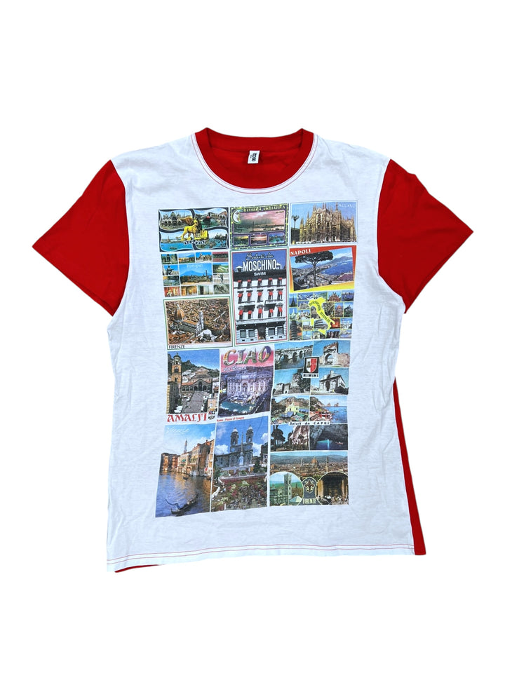 Moschino Swim y2k Italy Print Tshirt Medium