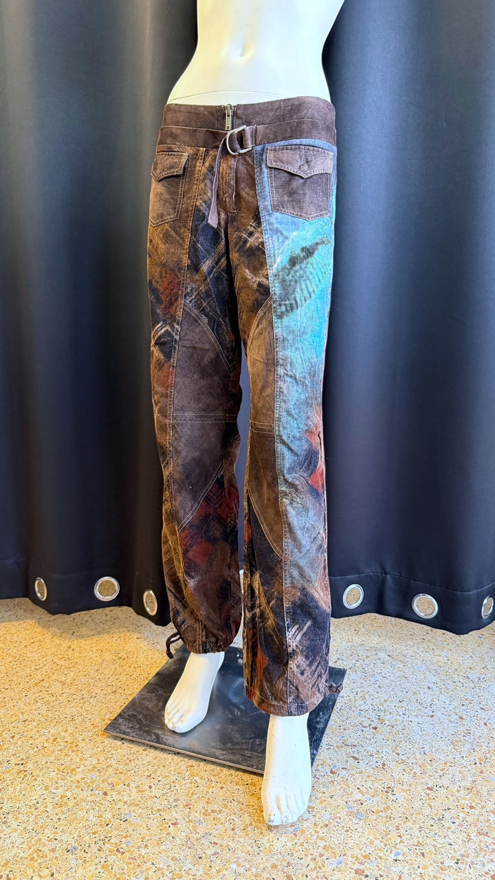 Roberta Scarpa artistic patchwork corduroy pants