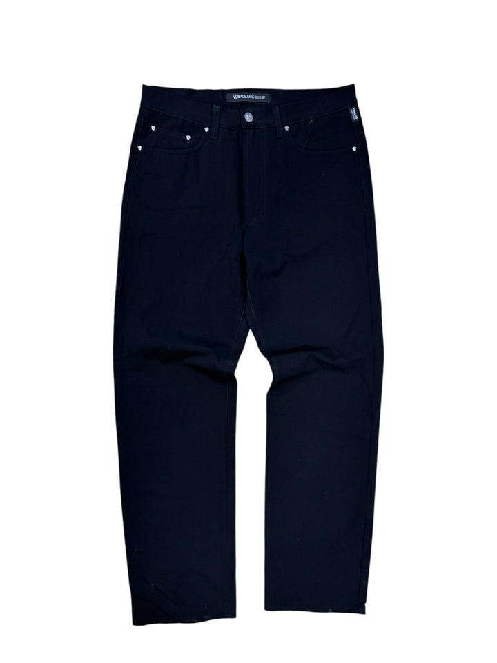 Versace Jeans Couture Black Stretch Trousers Men's Medium