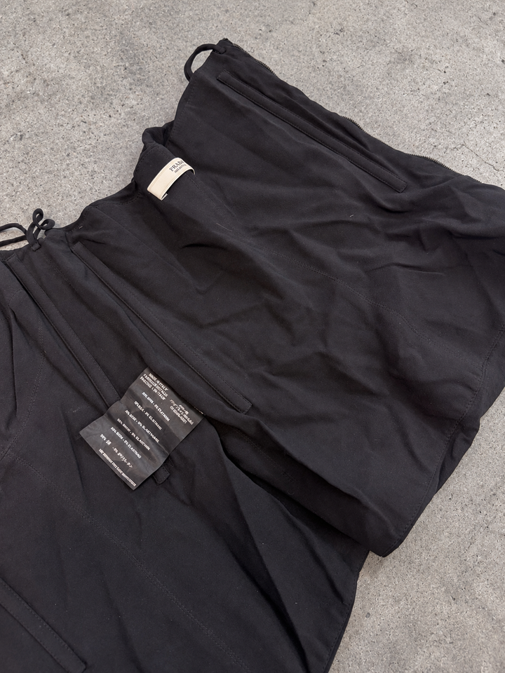Prada black ruched silk top