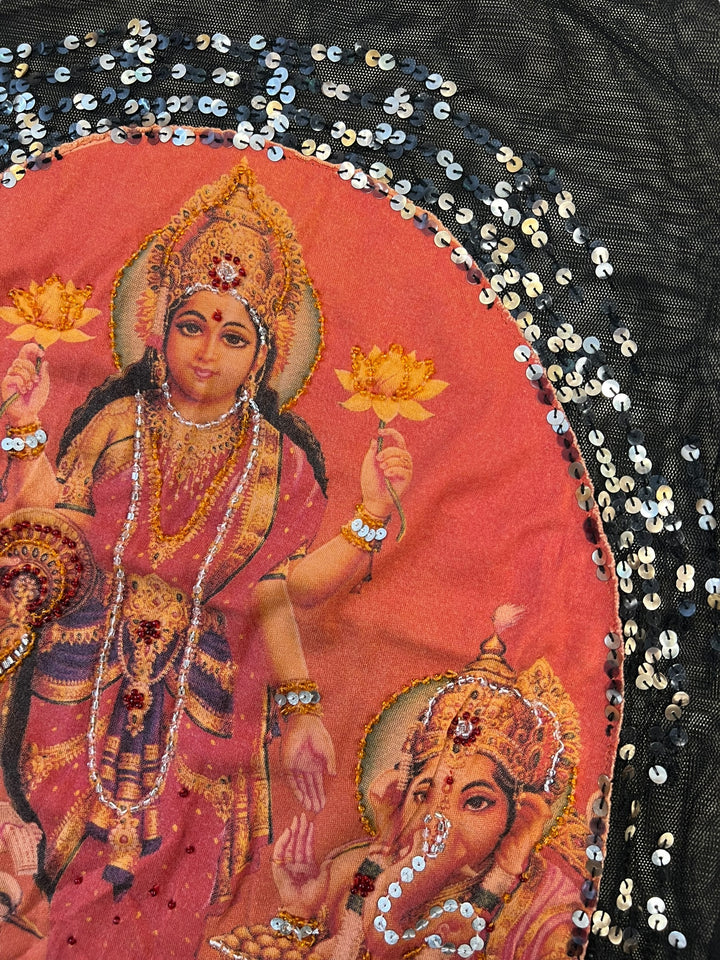 Vintage Goddess Lakshmi mesh top women’s medium