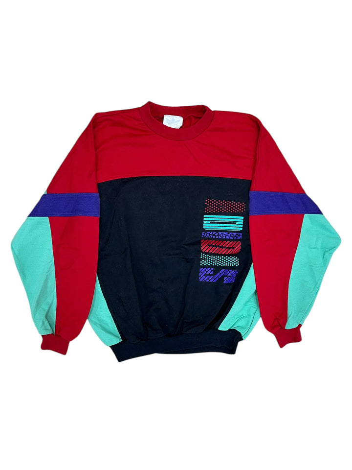 Adidas Colour Block Spell Out 90’s Sweatshirt women’s M/L