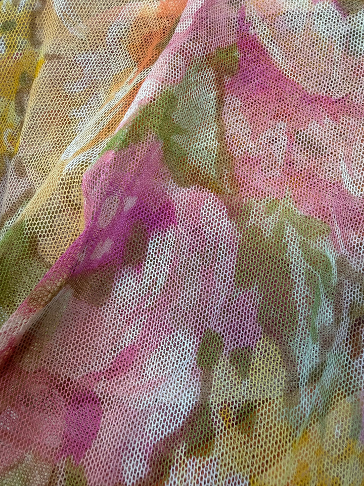 Kenzo Paris 1990s sheer floral maxi skirt