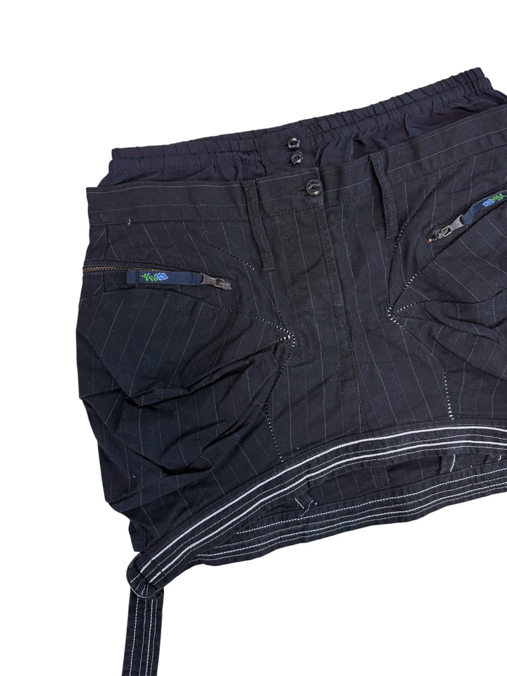 Marithé + François Girbaud pinstripe utility mini skirt