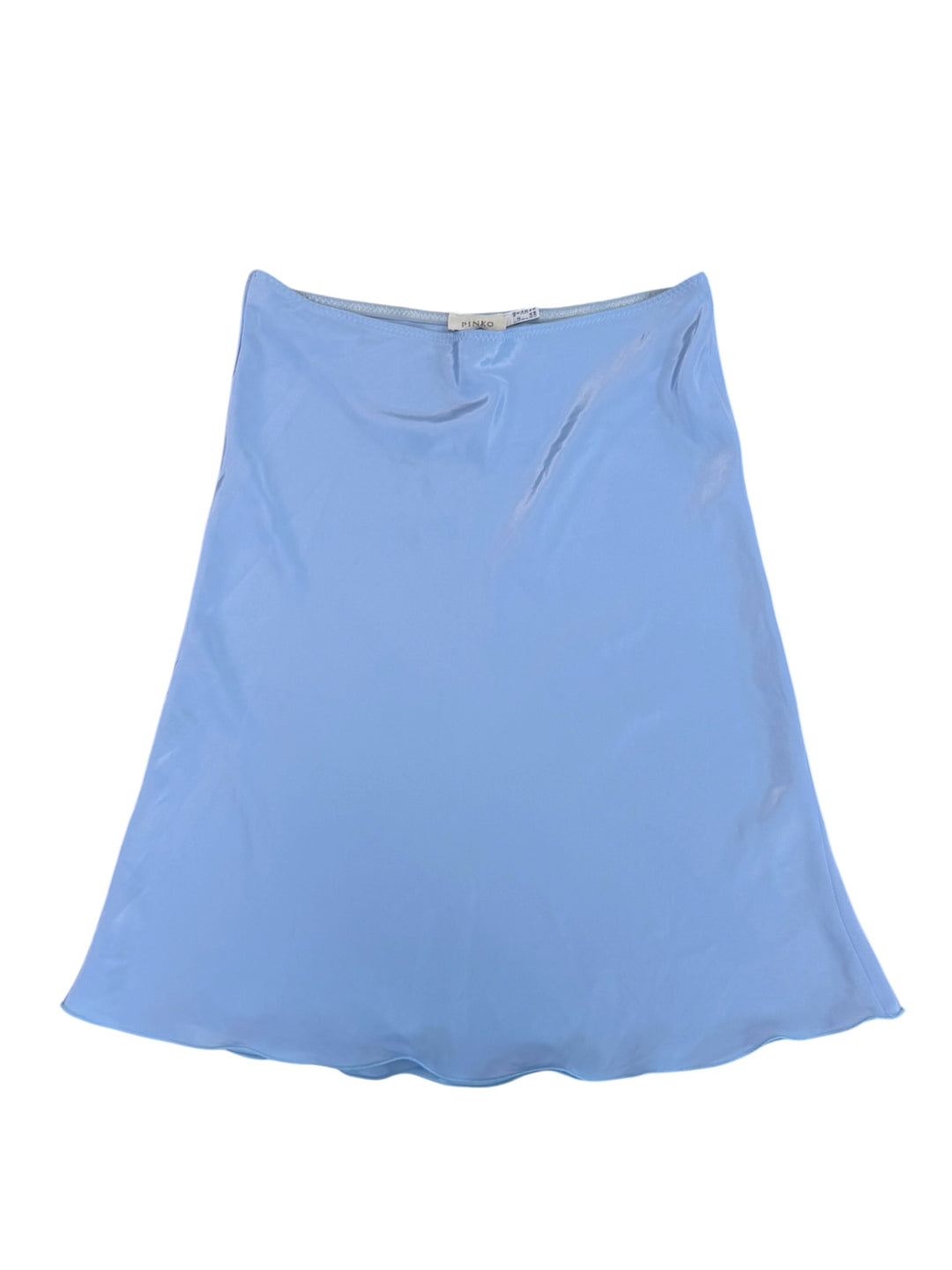 Pinko blue satin midi skirt