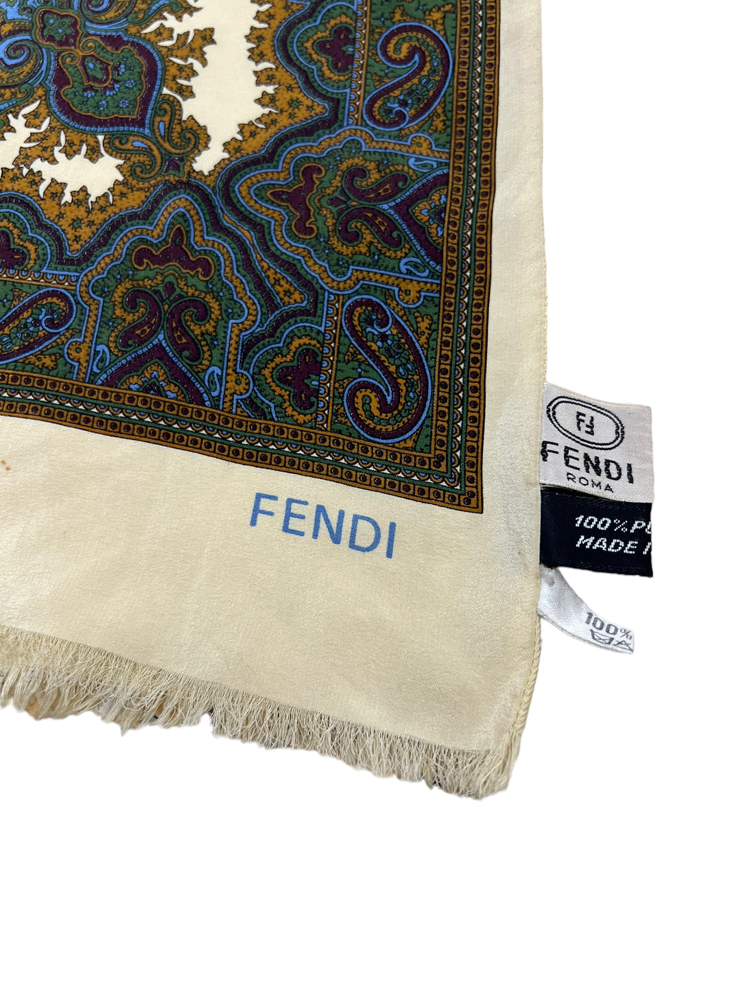 Fendi Vintage Silk Scarf – Rats Vintage - Main Image
