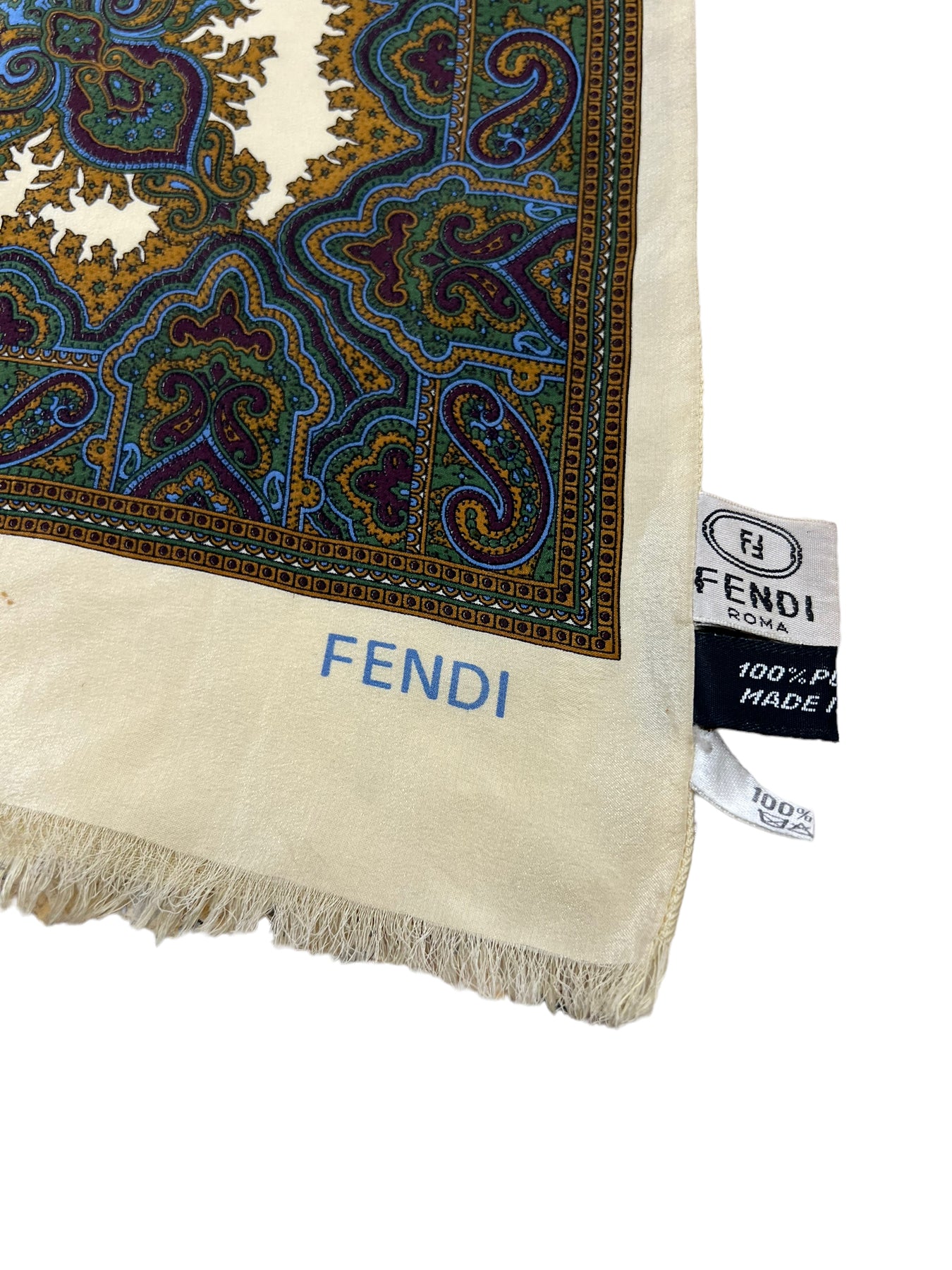 Vintage Fendi Fendi Scarf Ladies Hot Fendi Silk Scarf Womens Flash