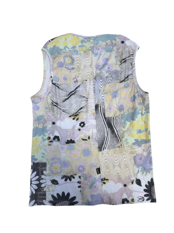 Just Cavalli 2000s patchwork floral sleeveless top