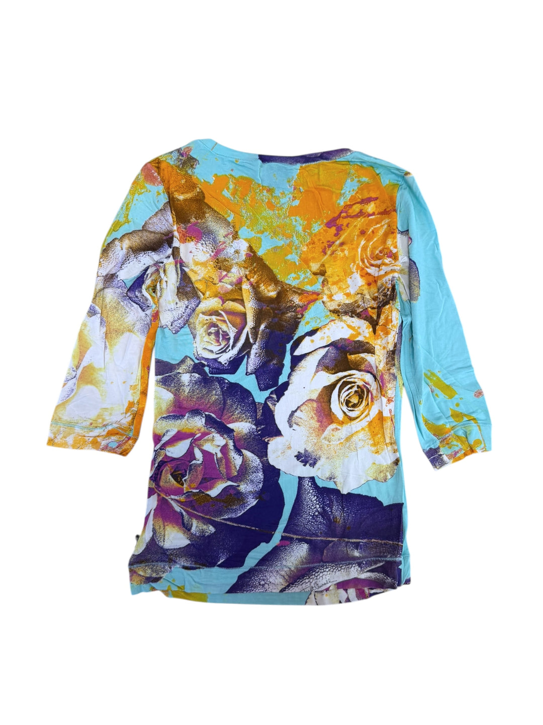 Just Cavalli floral splash print top xs