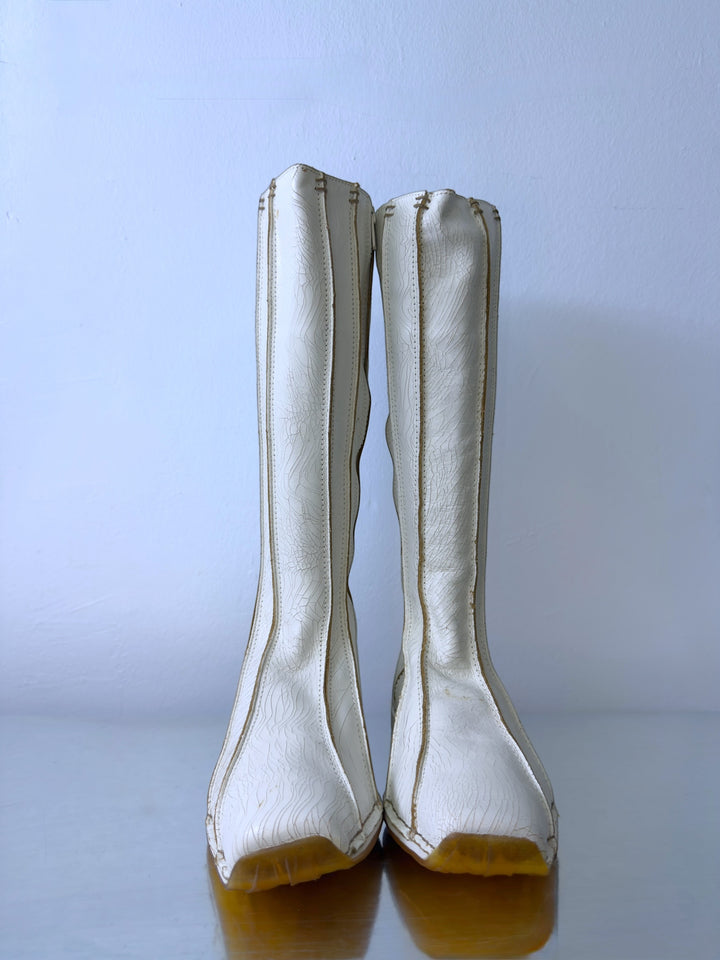 Archive Diesel Soleil cracked paint leather boots eu39