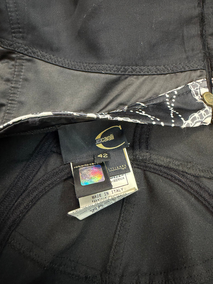 Just Cavalli vintage strapless black silk dress medium