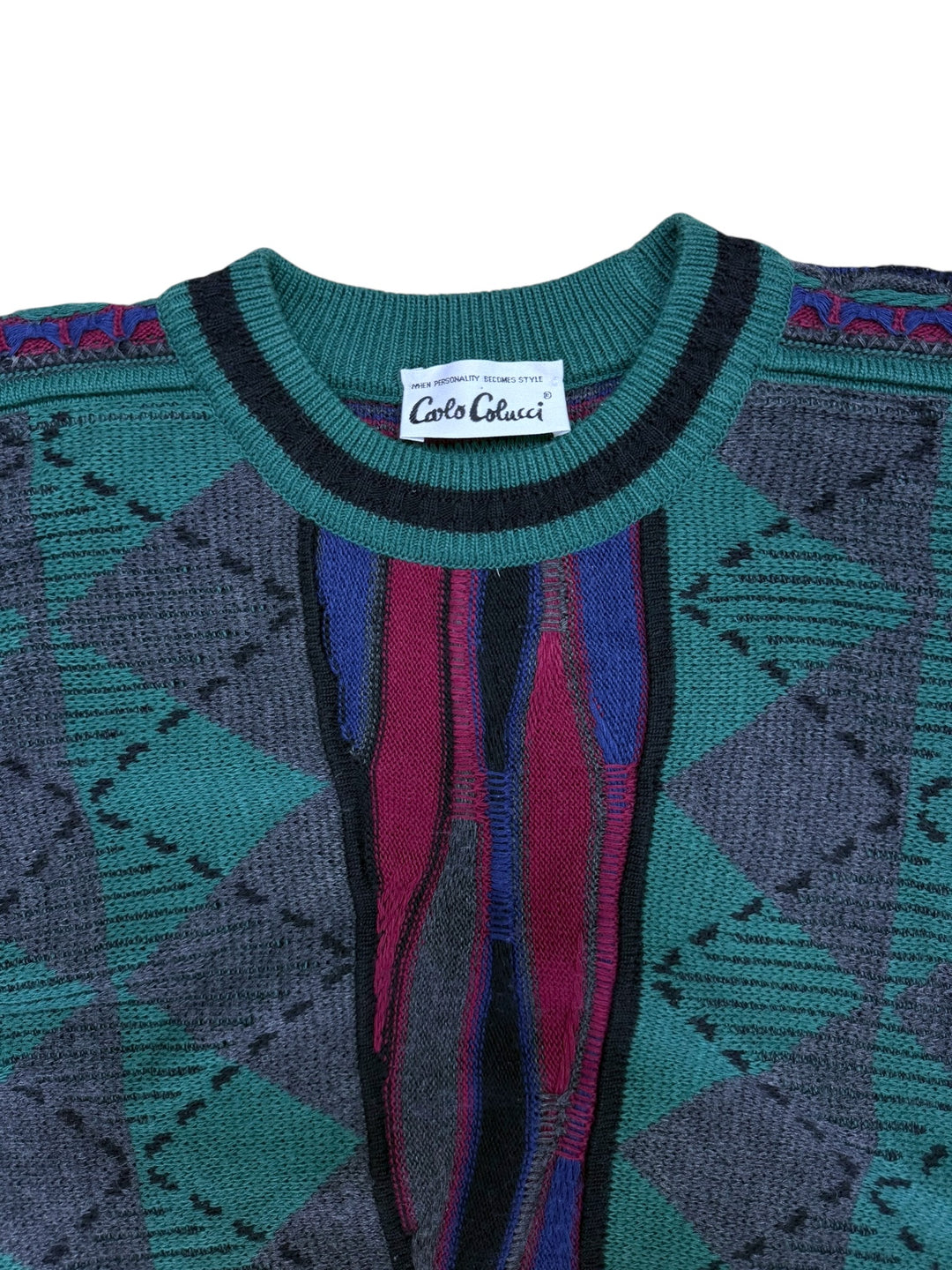 Carlo Colucci vintage geometric knit sweater