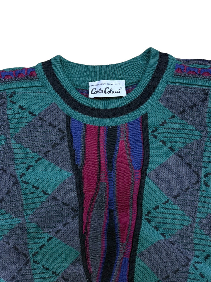 Carlo Colucci vintage geometric knit sweater