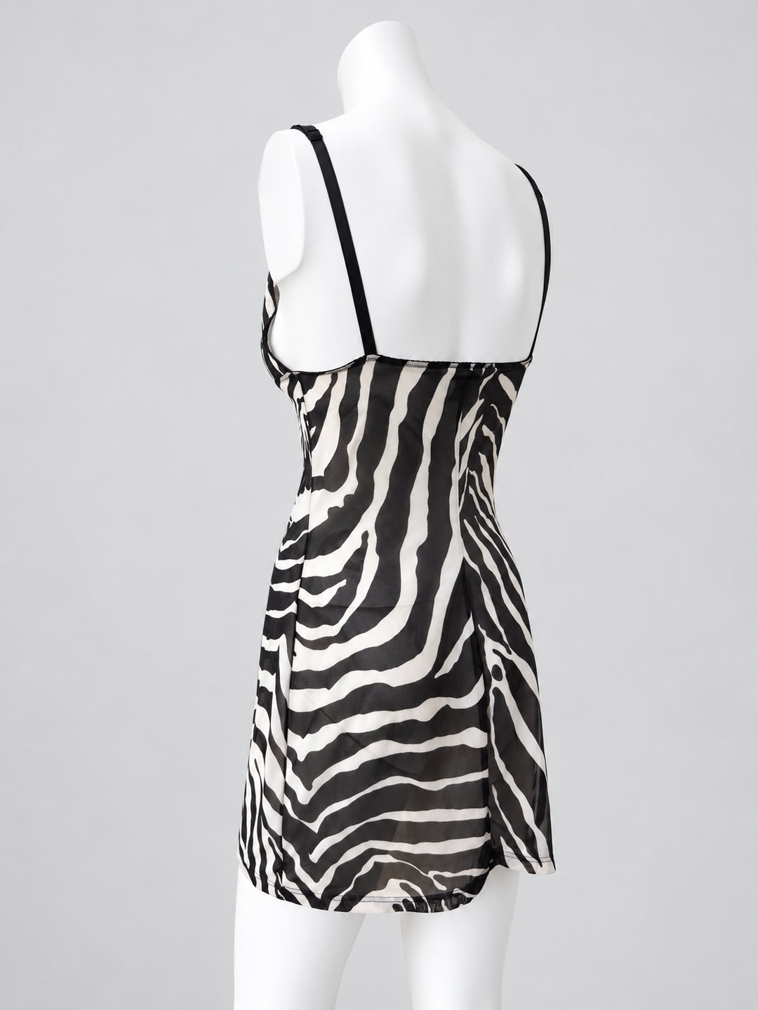 Dolce&Gabbana Underwear zebra print mesh slip dress
