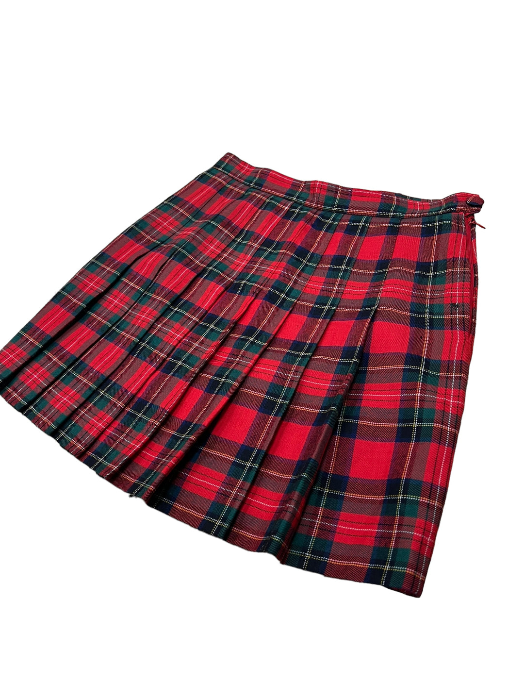 Vintage tartan plaid mini skirt large(44)