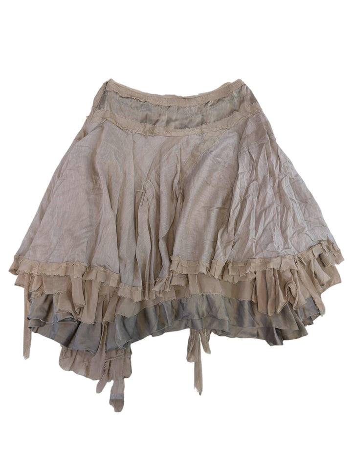 Annarita N vintage silk ruffle skirt