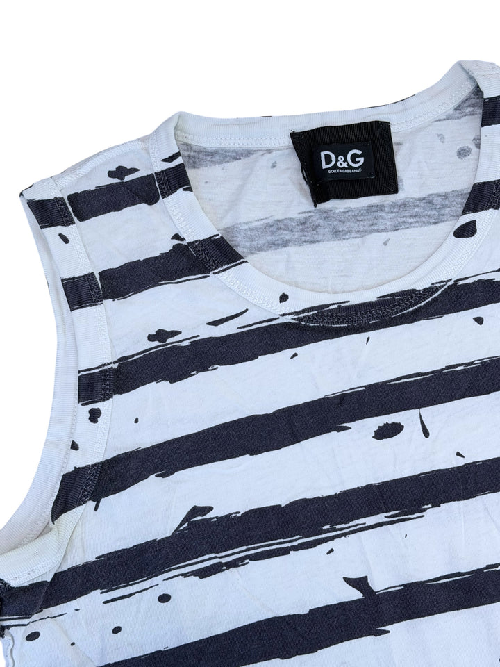 Dolce&Gabbana stripe print sleeveless top men’s xs