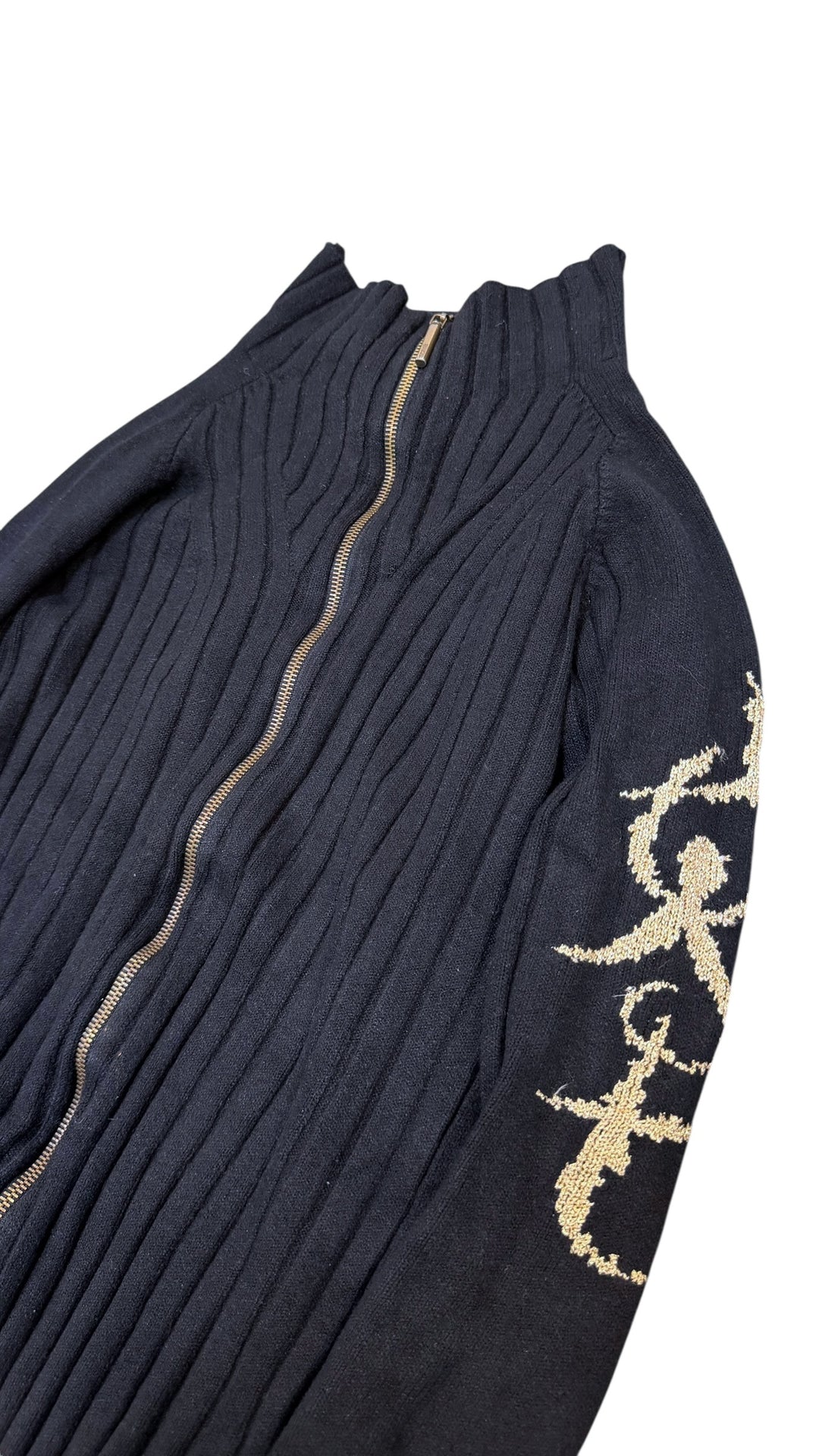 Just Cavalli vintage ribbed zip cardigan