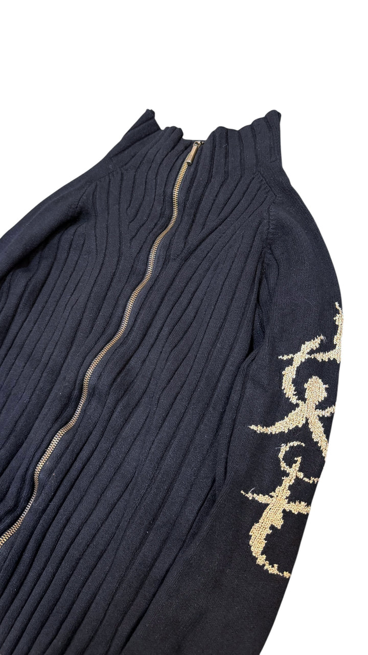 Just Cavalli vintage ribbed zip cardigan