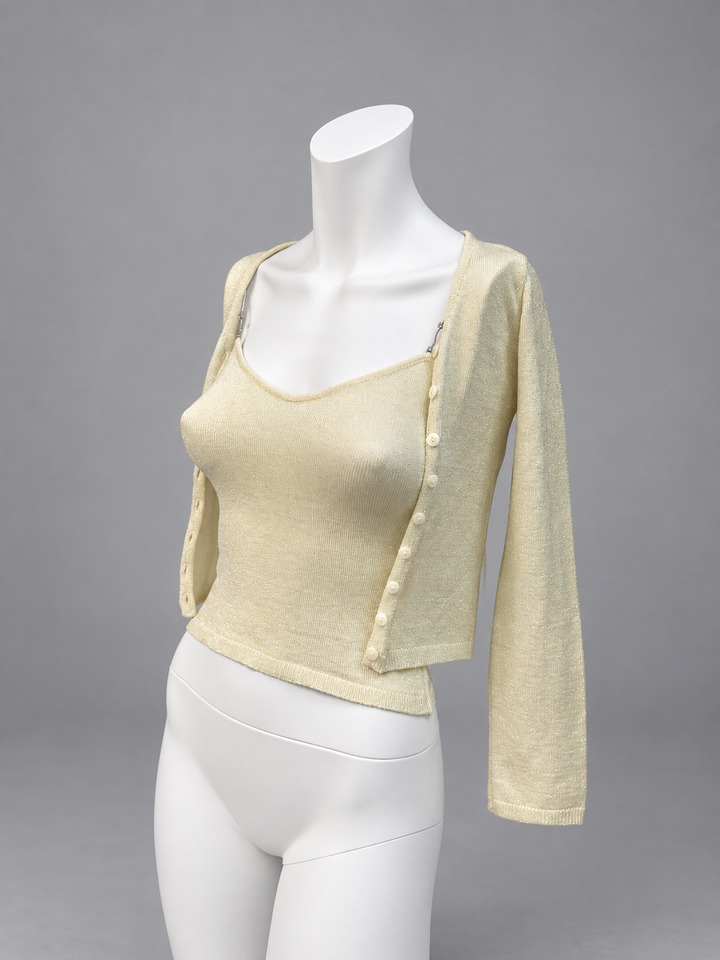Celyn B. metallic knit two-piece set