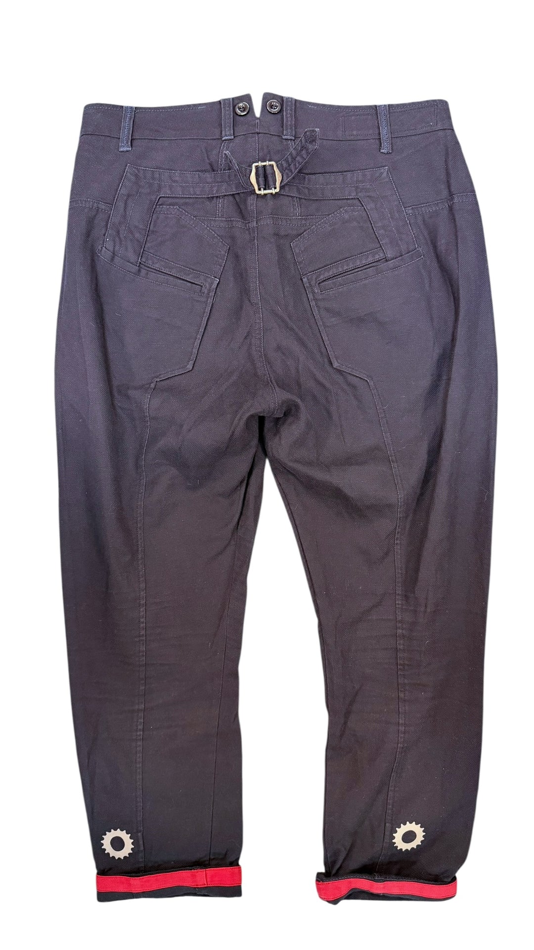 Marithé + François Girbaud navy cropped trousers