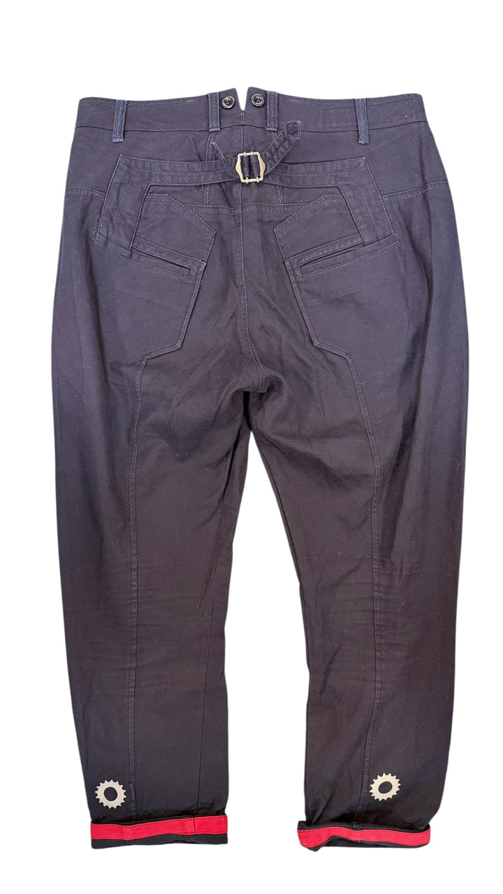Marithé + François Girbaud navy cropped trousers