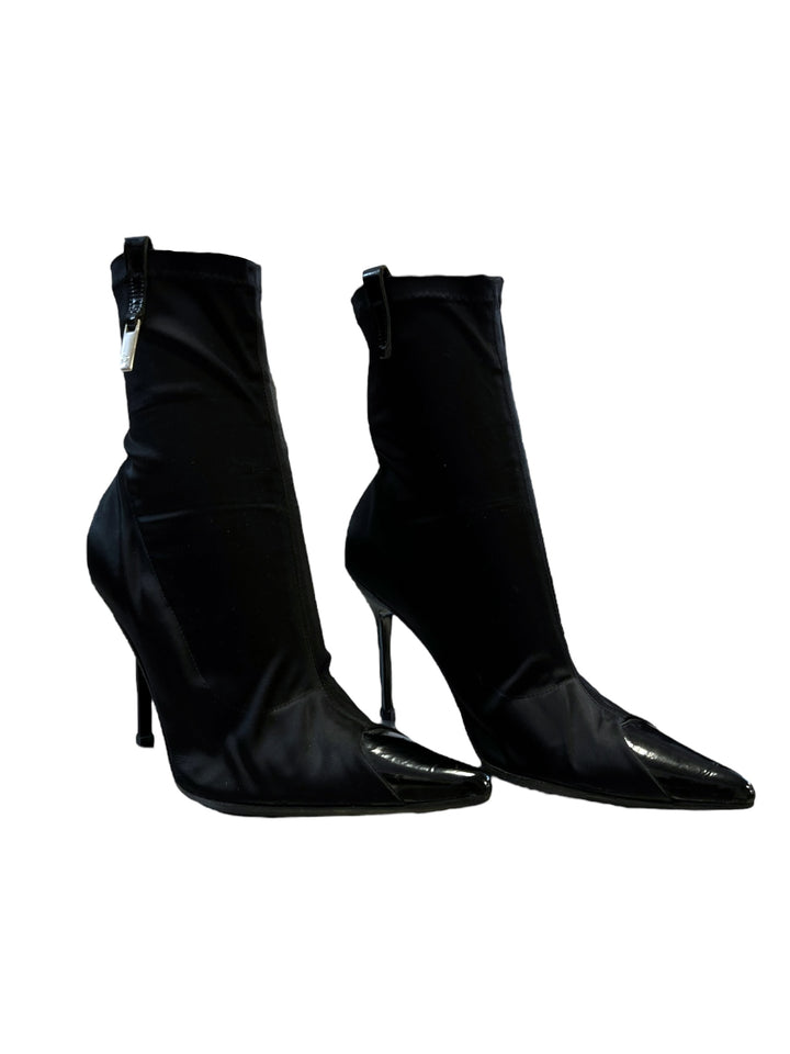 Roccobarocco y2k Black Stiletto Ankle Boots Size 39