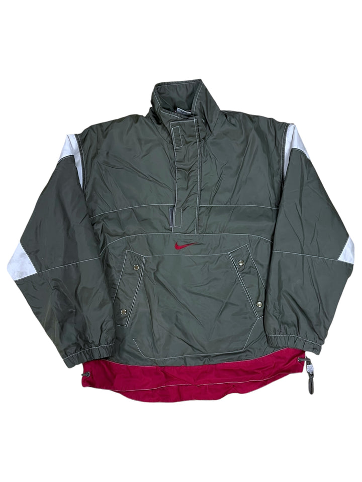 Nike 2000s embroidered swoosh pullover windbreaker jacket men’s oversized small
